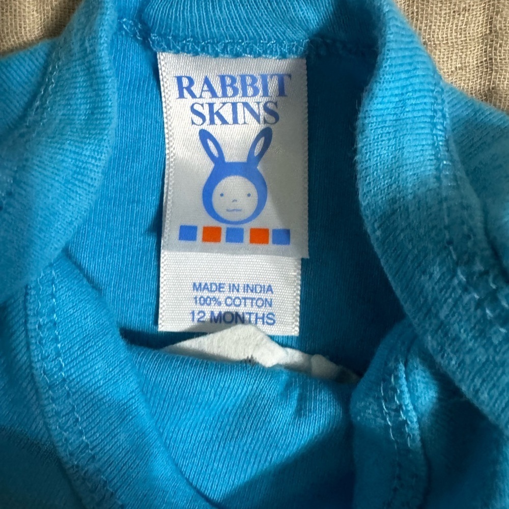 Rabbit Skins Blue Baby Onesie - Picture 3 of 3